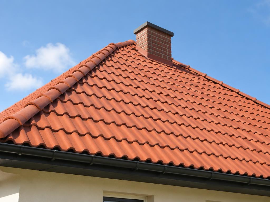 Čistá tašková střecha v perfektním stavu